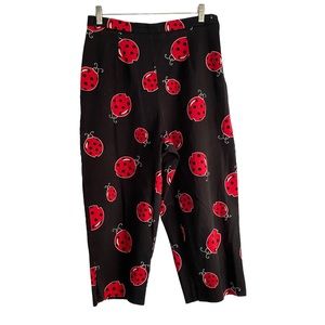 Vintage Briggs Cropped Pants Ladybug Print Capris